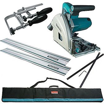 Makita SP6000J1 Plunge Cut Saw Kit with 2 x 1.5m Rails and Connector